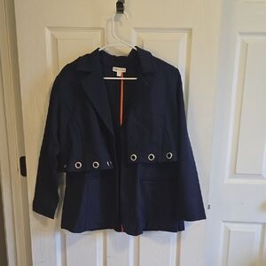 NWT Grey - Navy 2 Piece Jacket/Vest Set